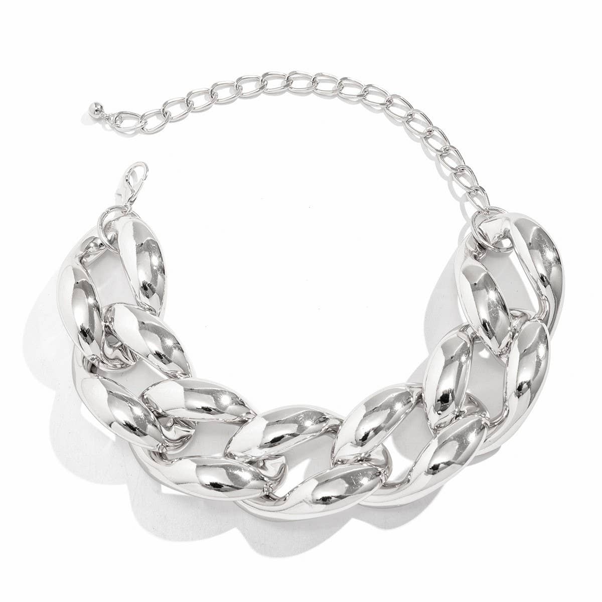 HIP HOP PUNK THICK CHAIN HOLLOW NECKLACE