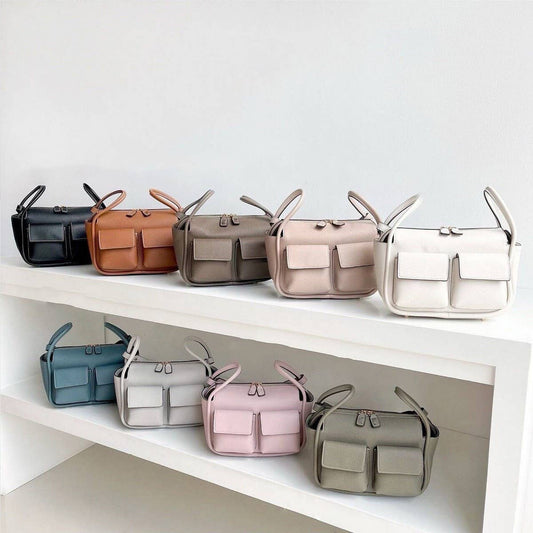 LITCHI PATTERNED PU SOFT LEATHER MESSENGER BAG_CWAB1940