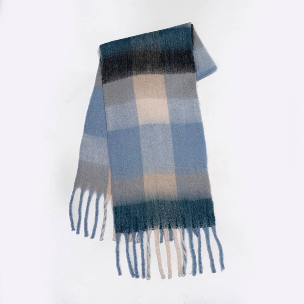 Rainbow Tassel Faux Cashmere Scarf for Winter_CWASC2360