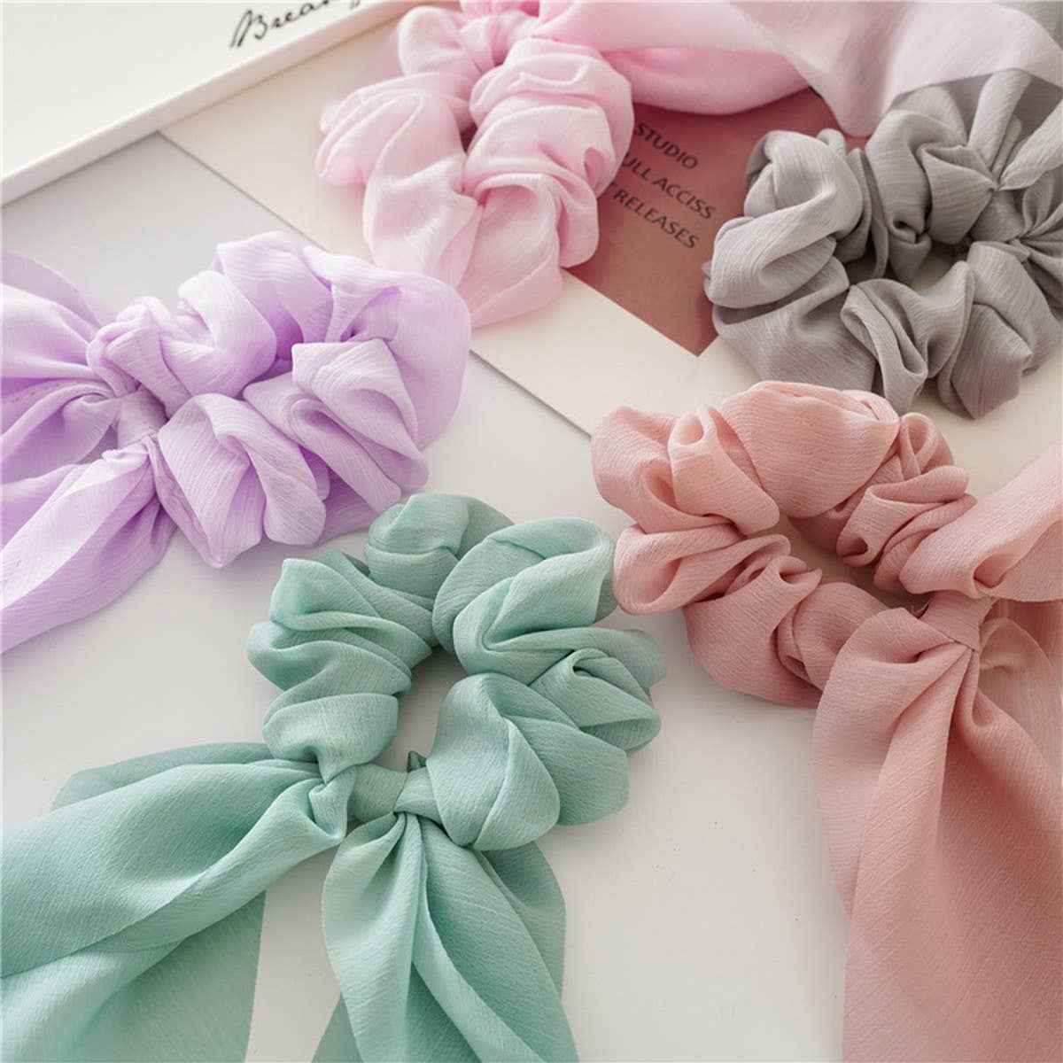 CHIFFON BOW RIBBON TASSEL HAIRBAND HAIRACCESSORIES