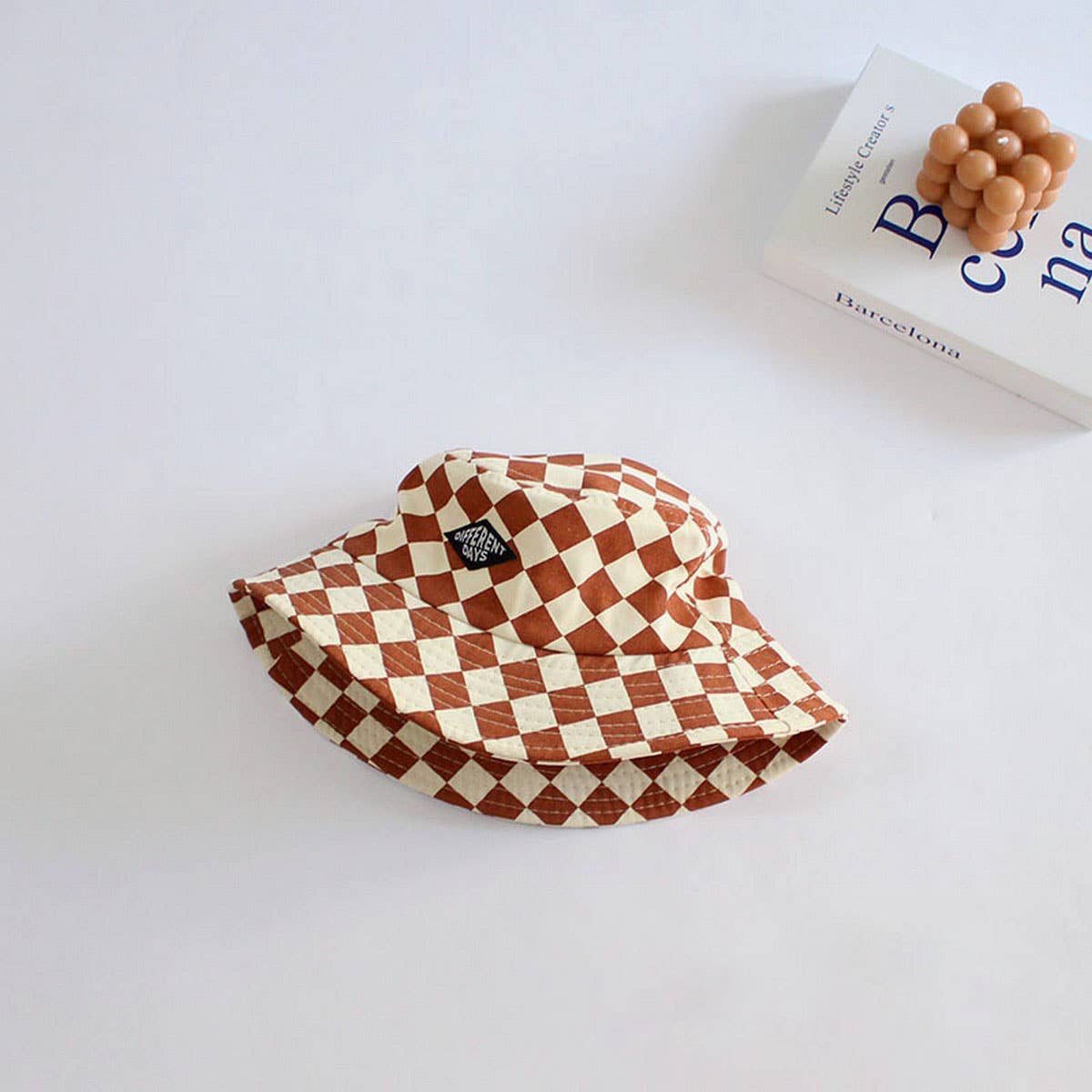STYLISH CHILDREN'S TRAVEL CHECKERBOARD BUCKET HAT_CWAH2857