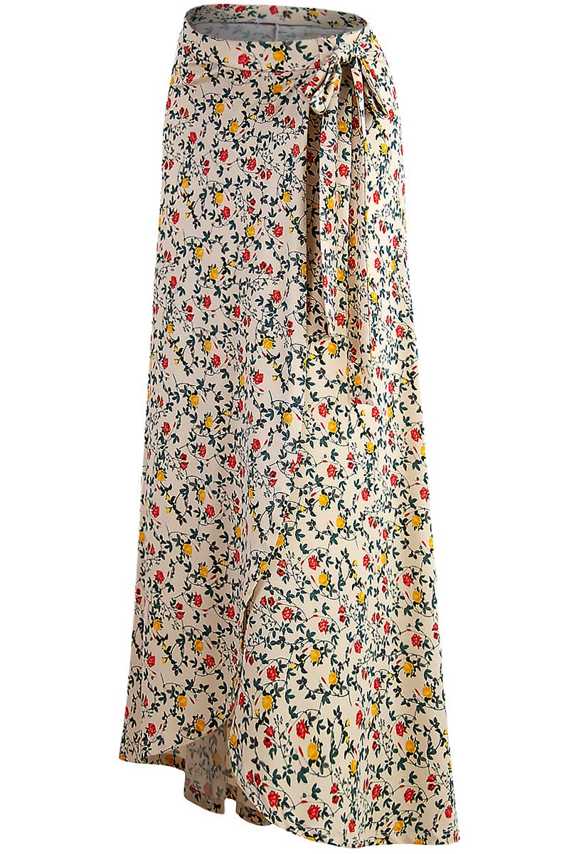 CWBLS117_High Waisted Maxi Wrap Skirts with Slit