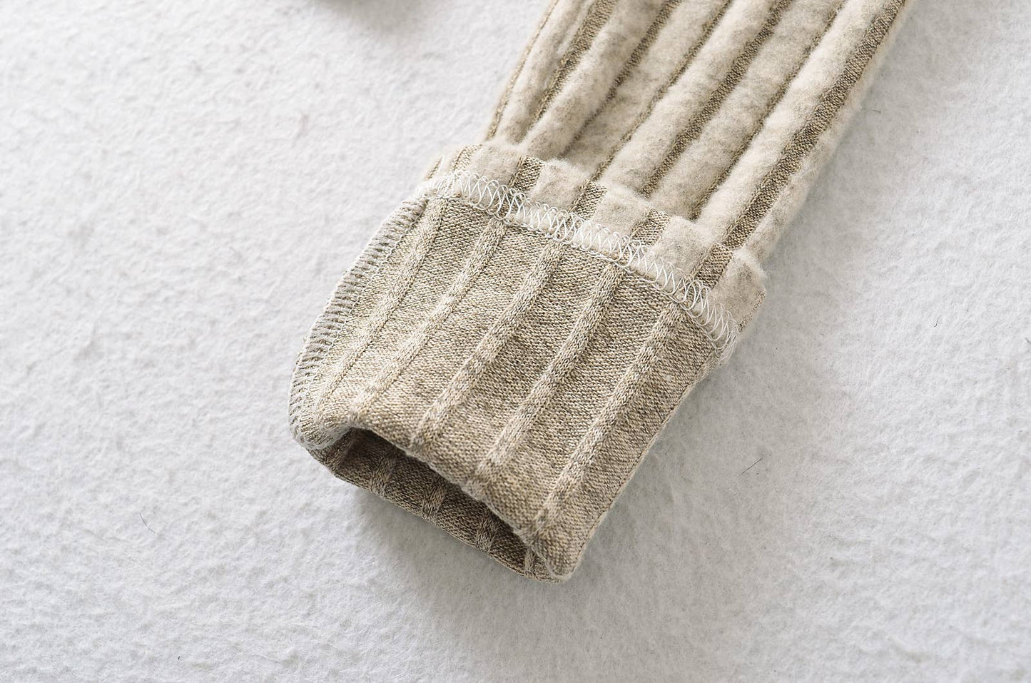 STITCHING FAKE TWO KNITTED LONG-SLEEVED T-SHIRTS