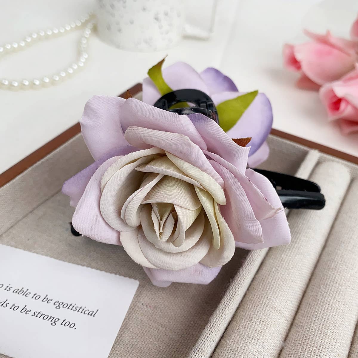 Fashionable simulation private chat rose hairpin