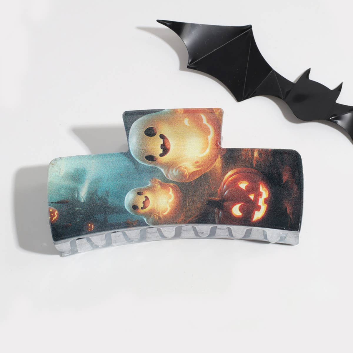 Halloween Ghost, Pumpkin & Bat Hair Claw
