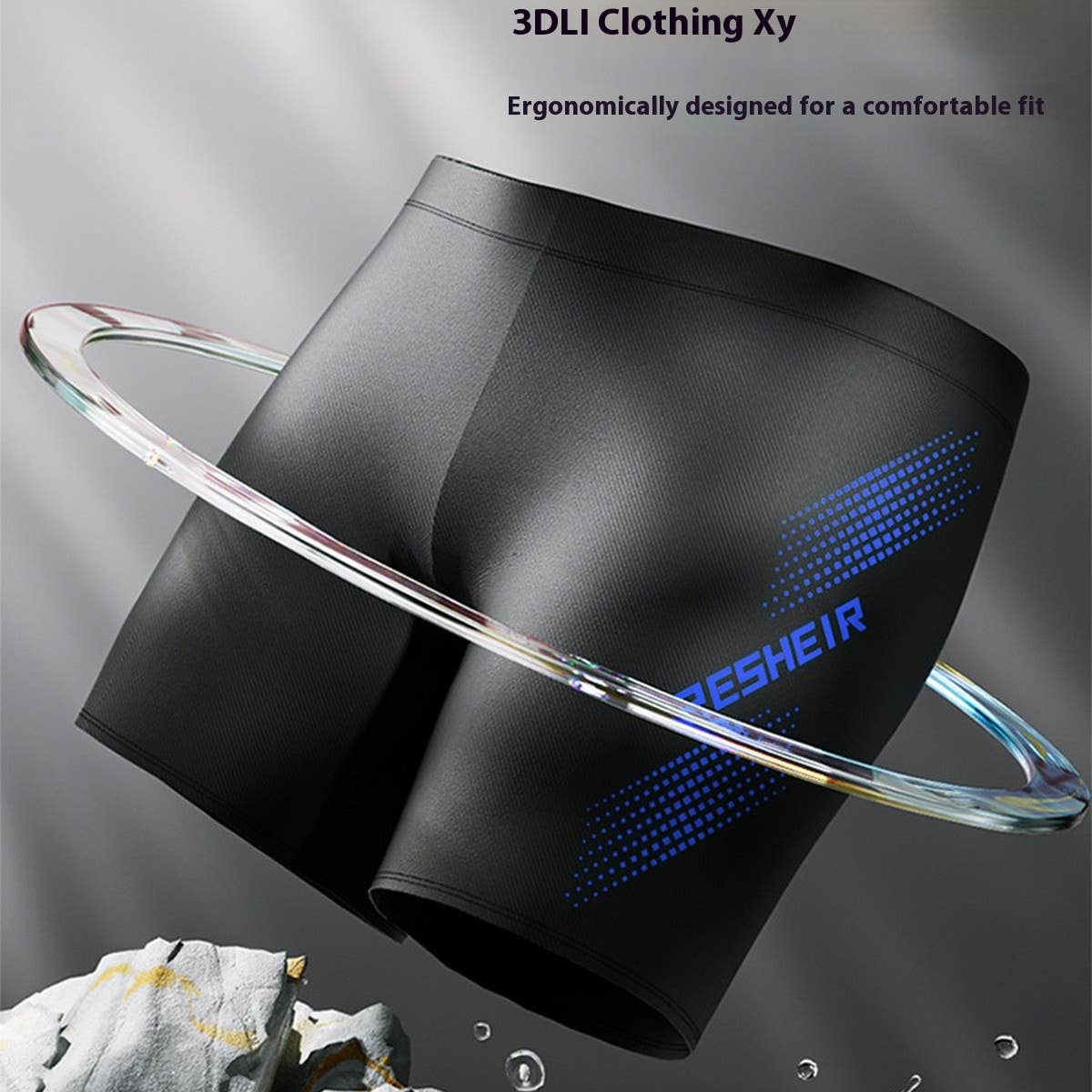 Men's High Waist Quick Dry Swim Trunks