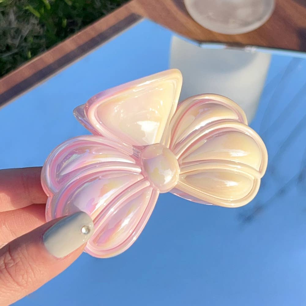 Candy gradient color fish tail bow tie hair grab