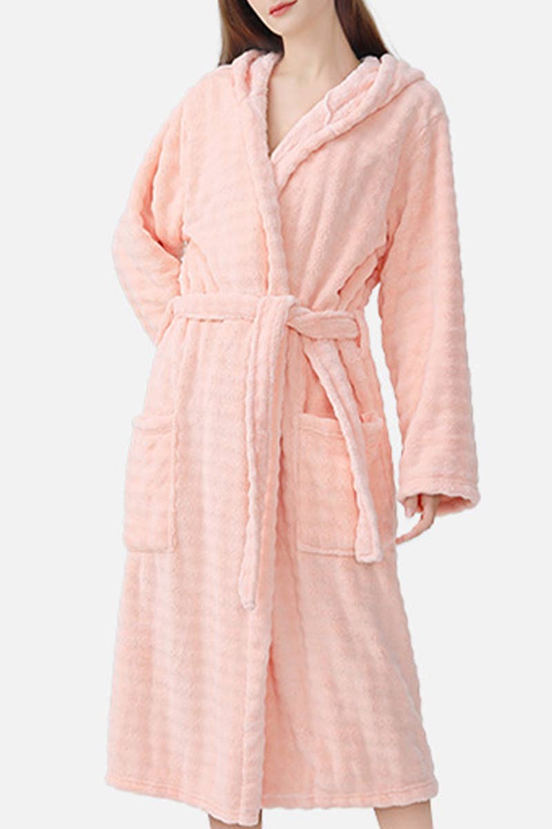CWMM8296_HOUSEHOLD ABSORBENT THICK FLEECE NIGHTGOWN