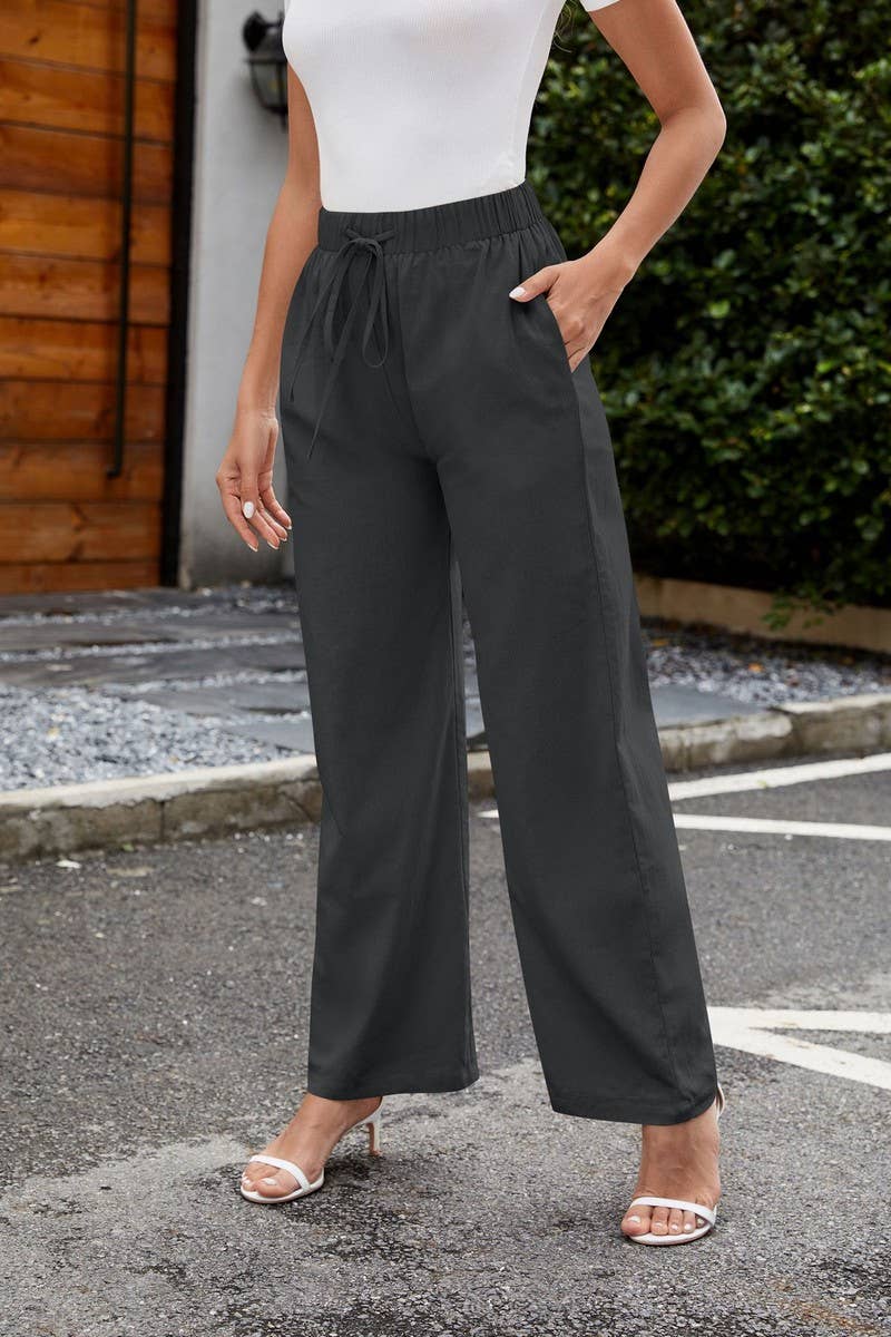 CWBLP1803_ELEGANT BREATHABLE HIGH WAIST WIDE LEG PANTS