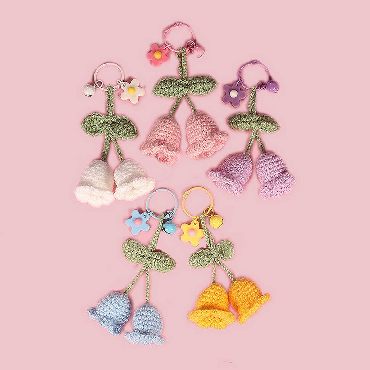 HAND-WOVEN LILY OF THE VALLEY FLOWER PENDANTS