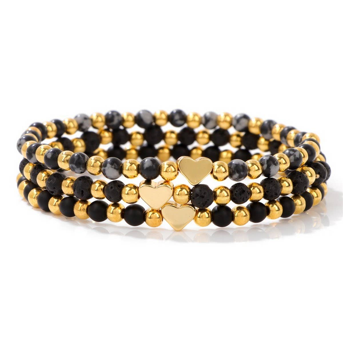 CWAJE4299_SMALL FRESH LOVE STONE BEADED COUPLE BRACELET