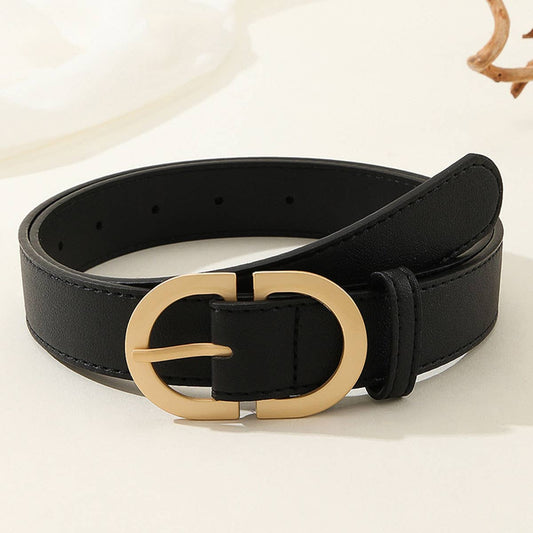 Multi-color retro metal buckle PU belt