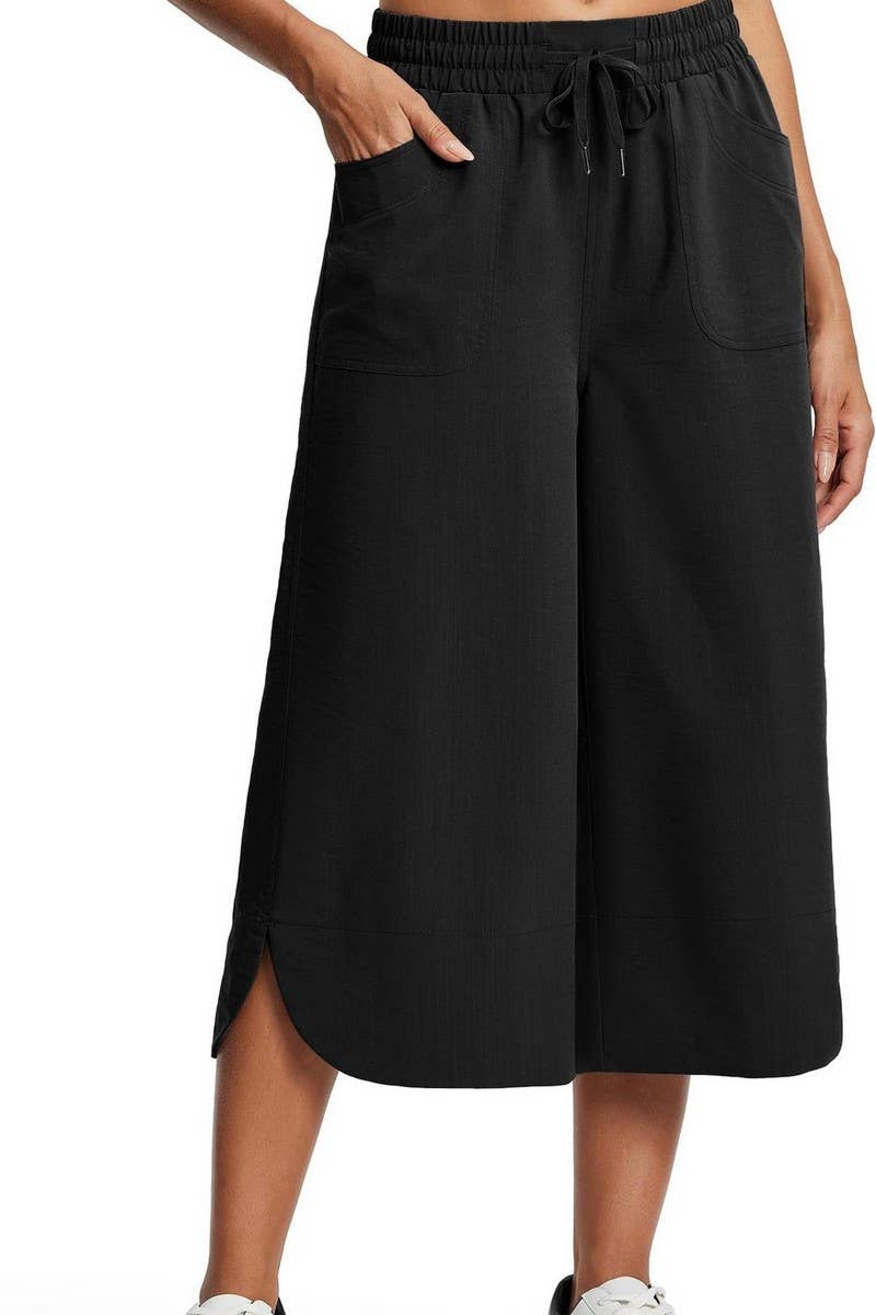 CWBMP0211_SOLID COLOR ELASTIC WAIST WIDE LEG PANTS