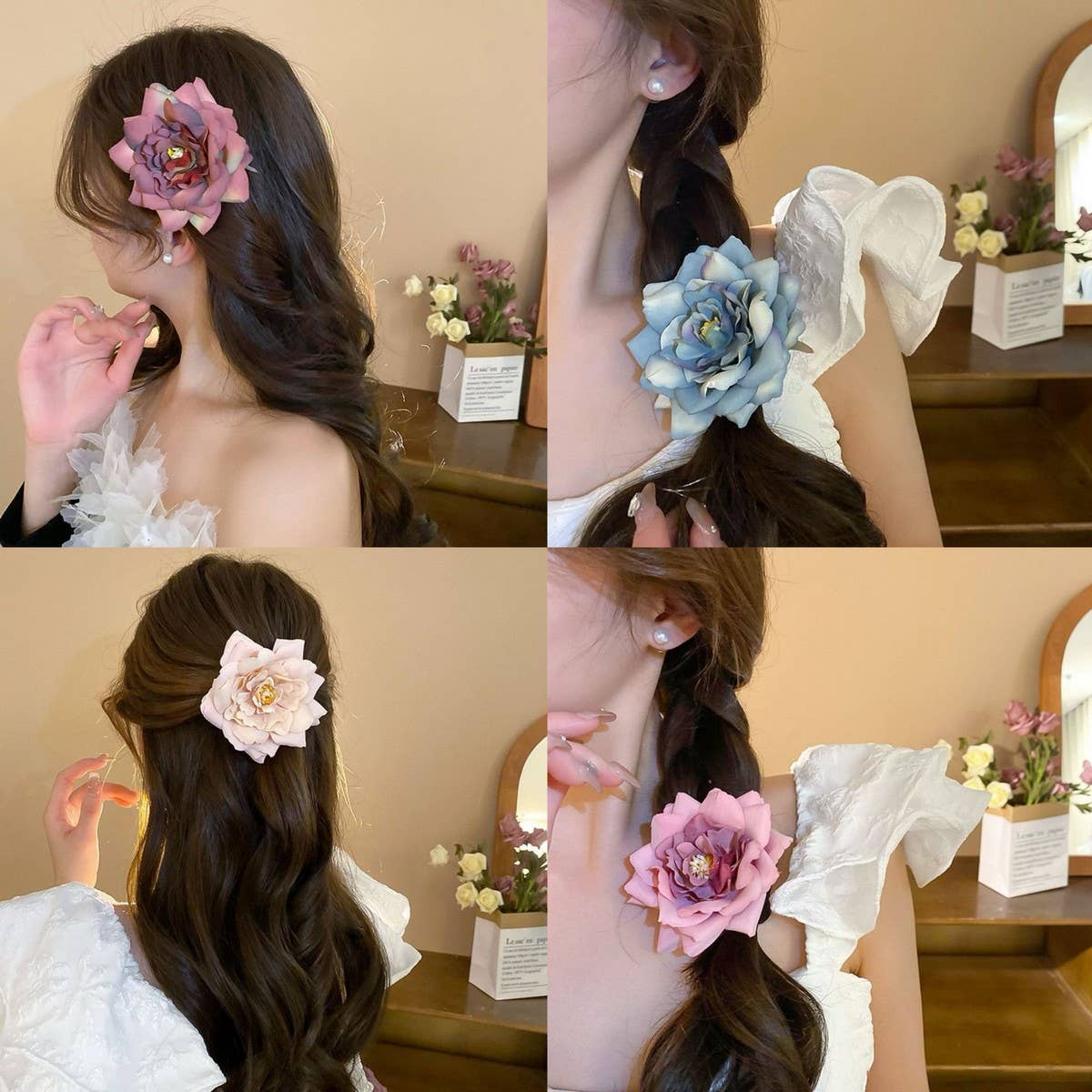 Flower Side Clip & Brooch - Photo Prop Accessory