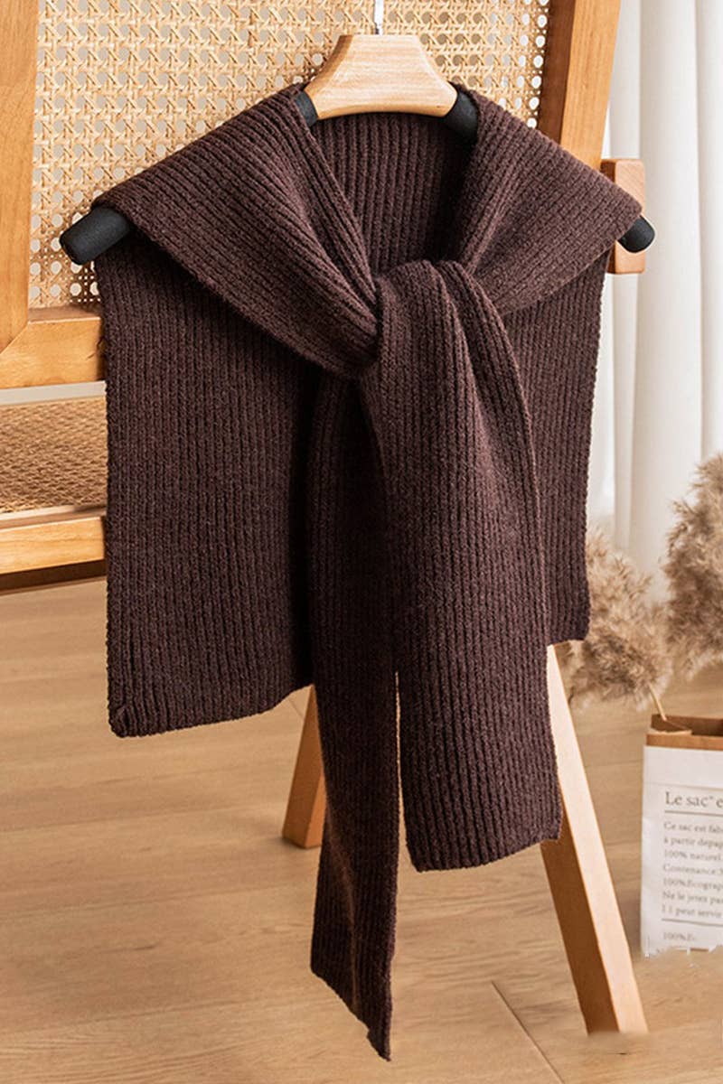 CWASC2726_AUTUMN AND WINTER STRIPED WOOL NECK SHAWL