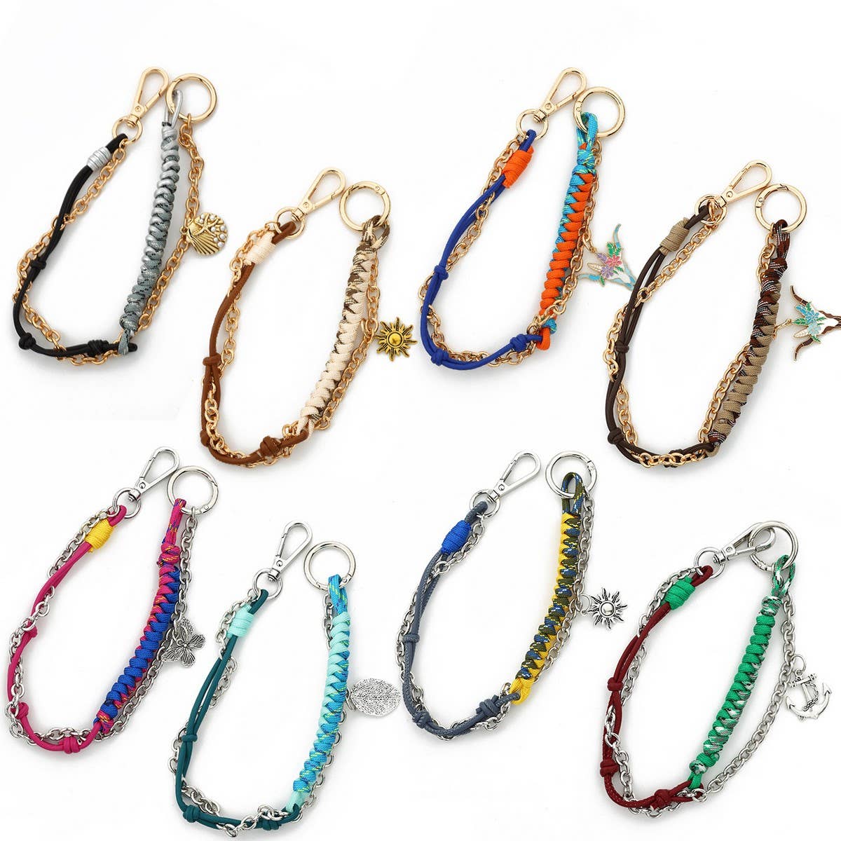 Handwoven Leather Keychain for Women¡¯s Bags_CUAB00438