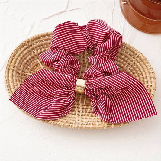 RABBIT EARS STRIPED LARGE INTESTINE HAIR TIE_CWAHA2437