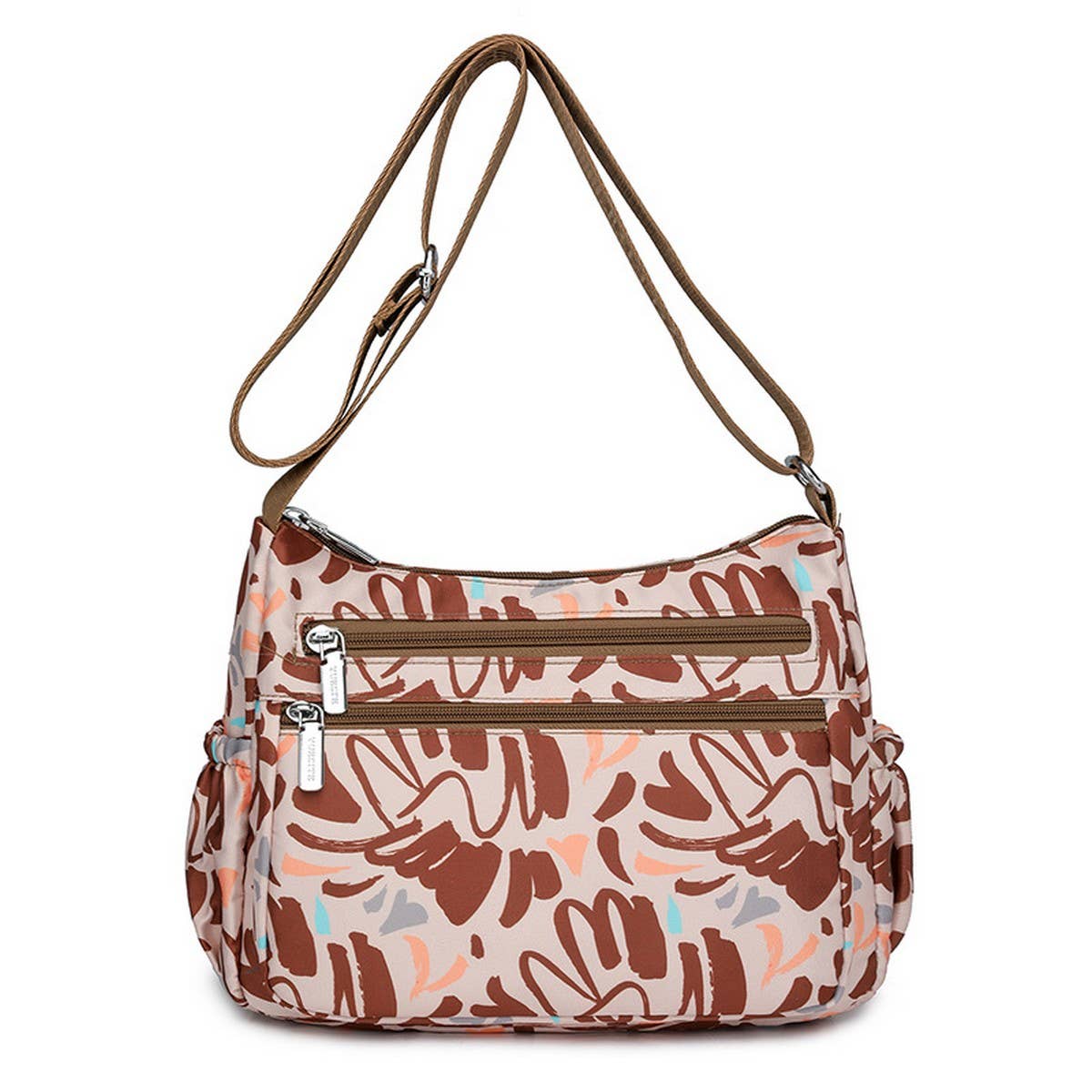 PRINTED NYLON LARGE CAPACITY SHOULDER CROSSBODY BAG_CWAB3481
