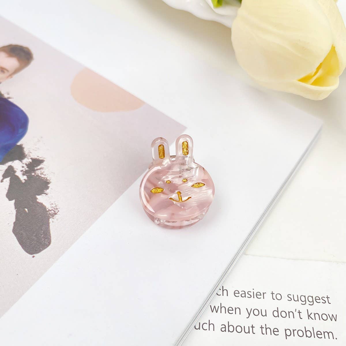 Mini Bunny Hair Claw - Cute Acetate Bangs Clip_CWAHA0731