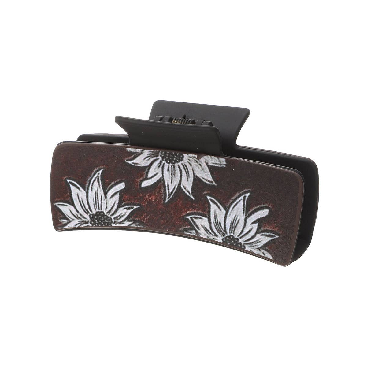 Sunflower PU Leather Hair Claw, Western Style