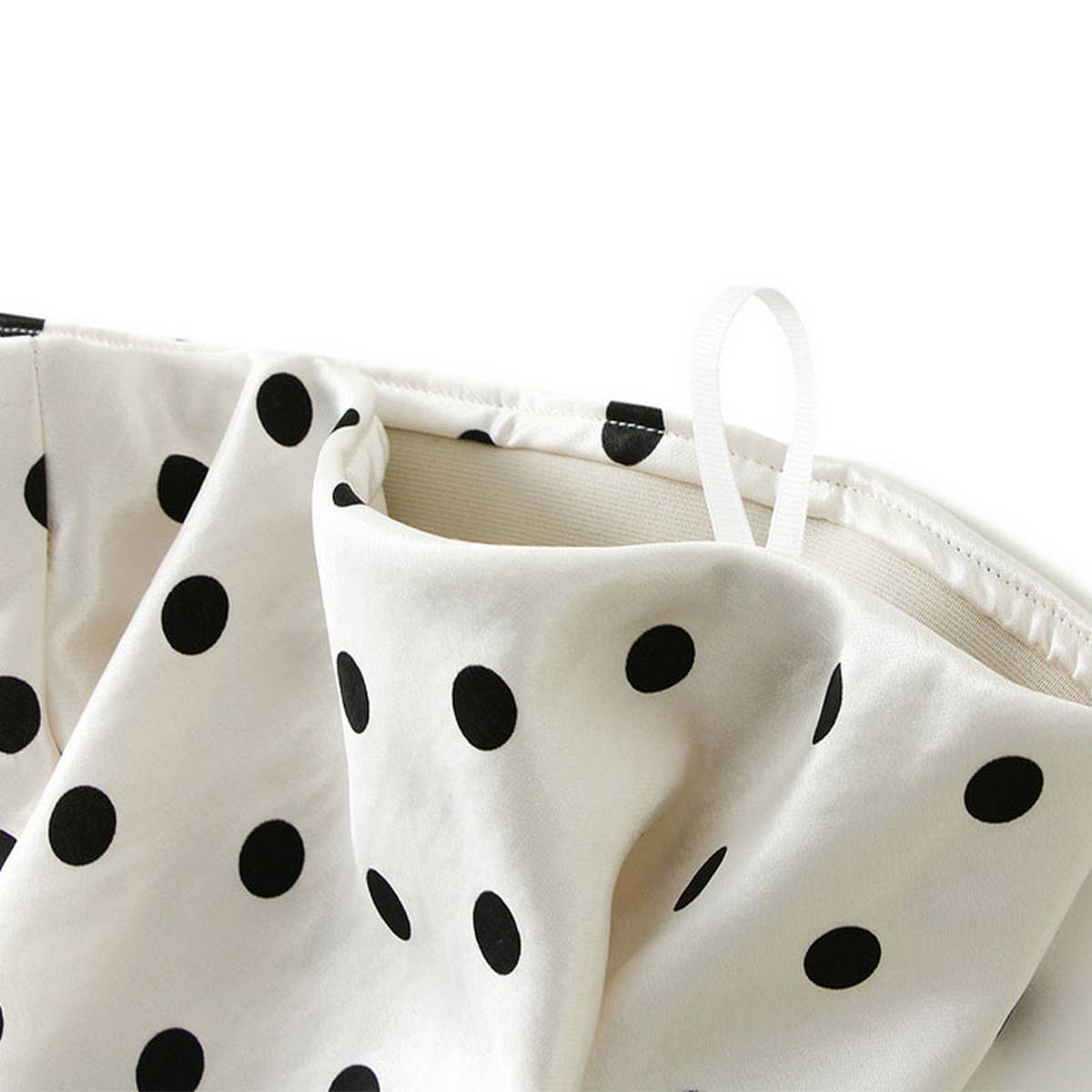 POLKA DOT SKIRT HIP SKIRT MID-LENGTH A-LINE SKIRT_CWBMS0294