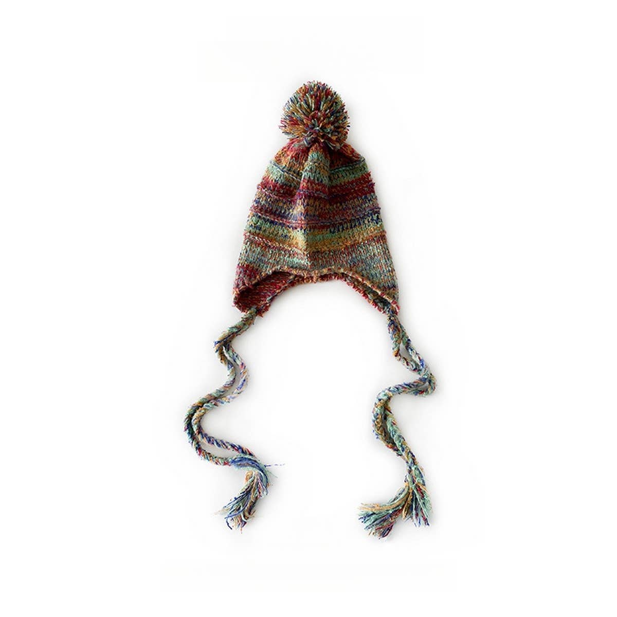 COLORBLOCK KNITTED HAT MIXED COLOR EARMUFFS HAT_CWAH2047