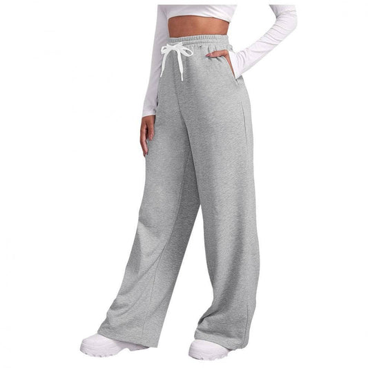Side pocket straight-leg thickened sweatpants