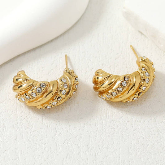 RETRO ALL-MATCH GEOMETRIC RHINESTONE EARRINGS_CWMM3662