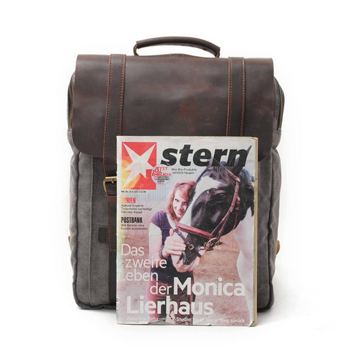 Men¡¯s Retro Canvas Travel Laptop Backpack_CWAB5533