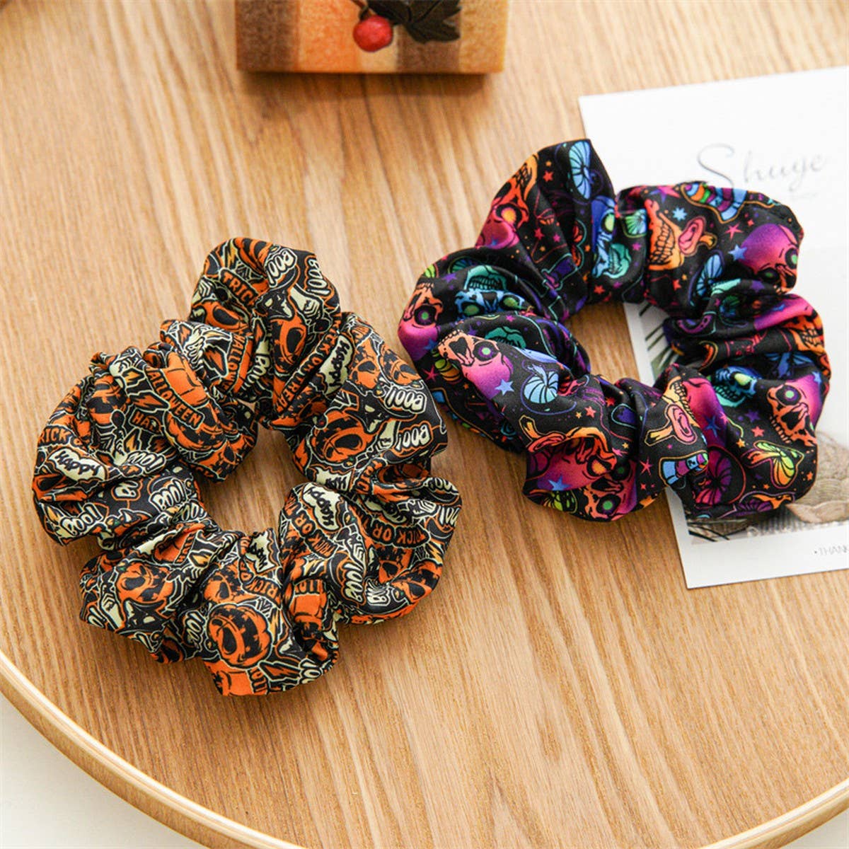 HALLOWEEN PRINTED LARGE INTESTINE HAIR TIE_CWAHA1463