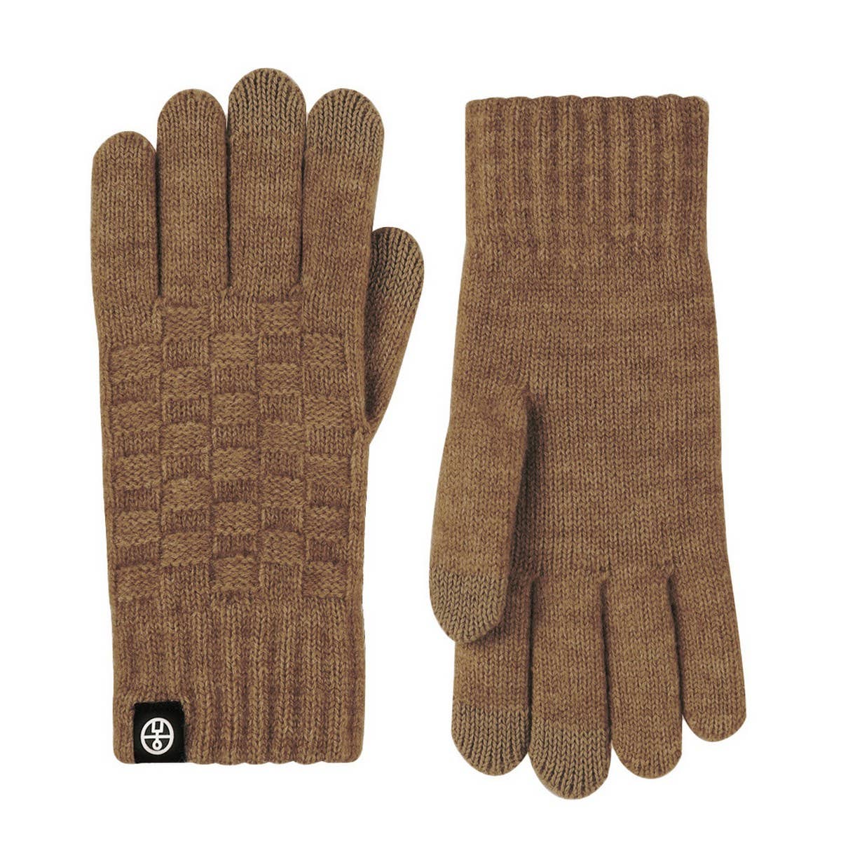 WINTER WARM PLAID KNITTED TOUCH SCREEN GLOVES_CWAG0410