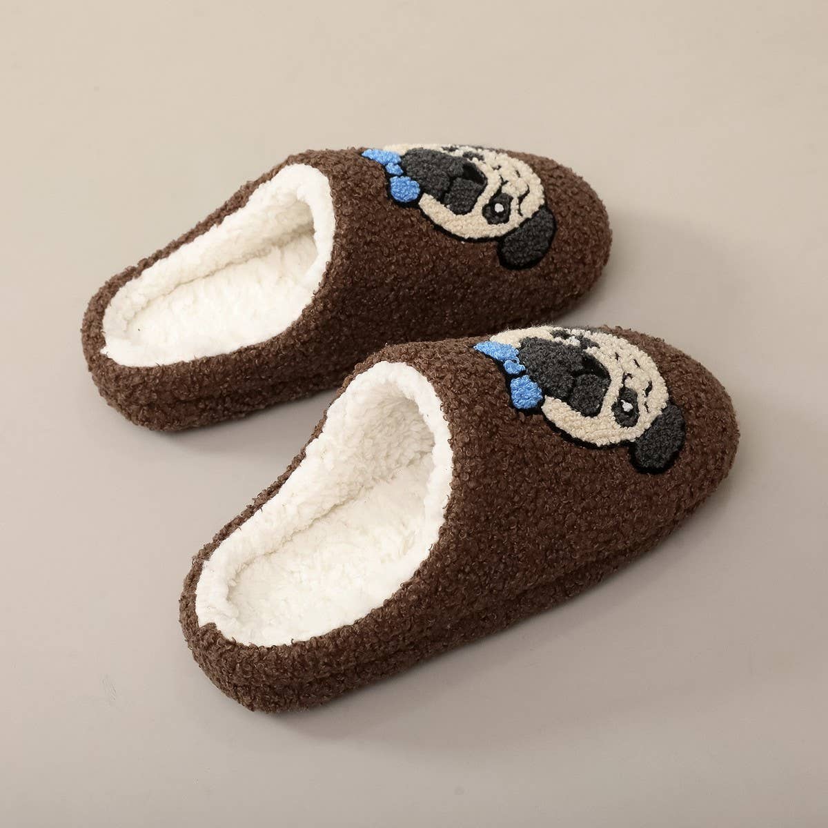 Pug Cotton Slippers Winter Warm Indoor Shoes_CWSHF00225