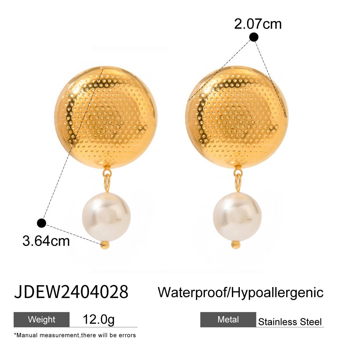 FASHIONABLE AND VERSATILE ROUND PEARL EARRINGS_CWAJE1890