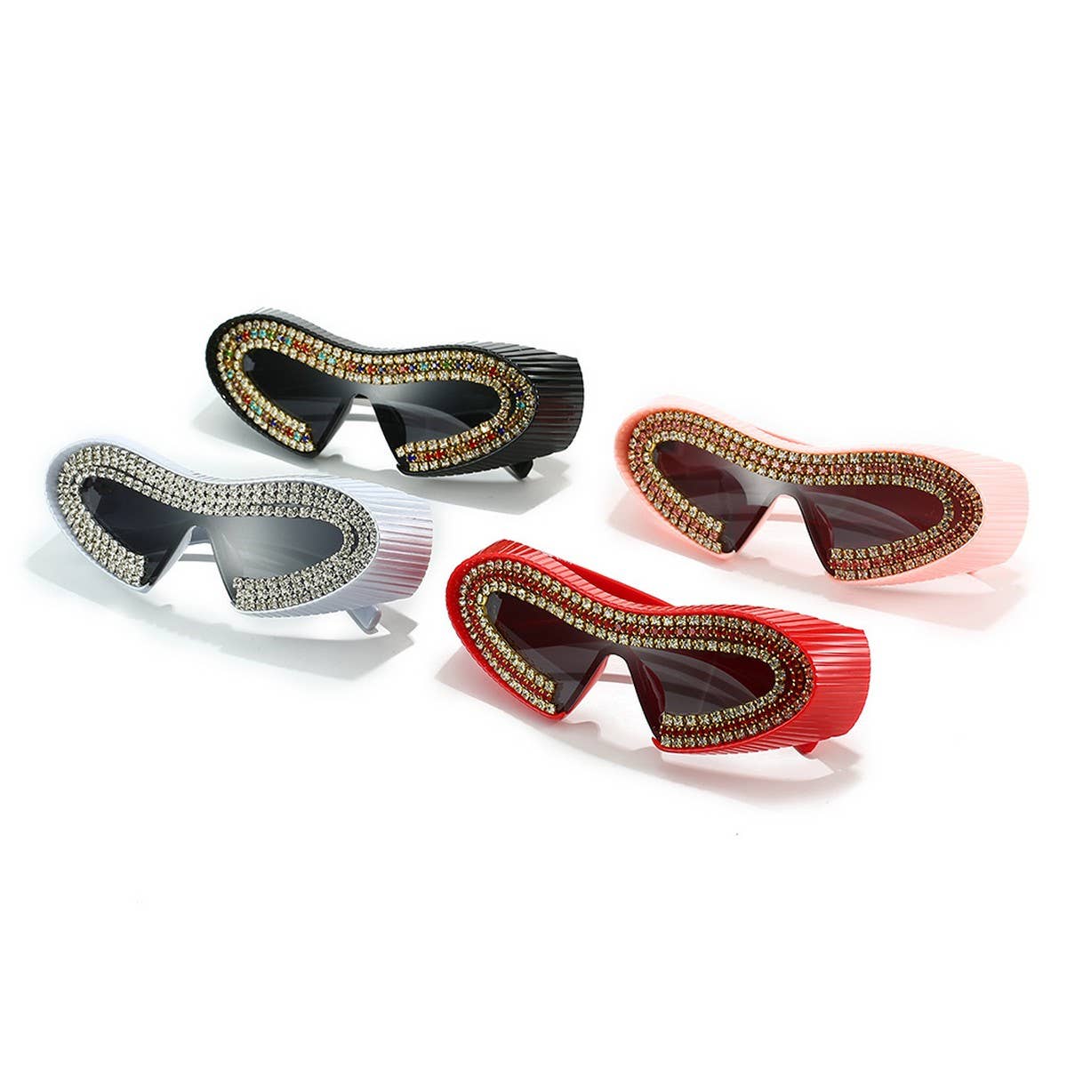 FUTURISTIC SMALL FRAME ONE-PIECE SUNGLASSES