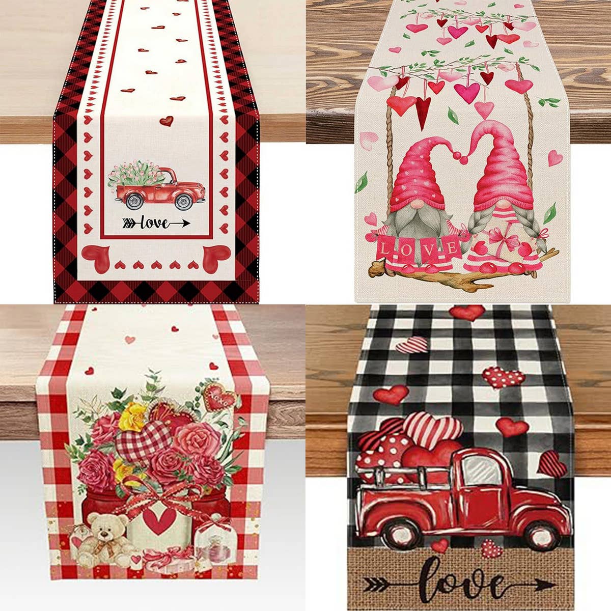 HOME VALENTINE'S DAY TABLE FLAGS AND TABLECLOTHS