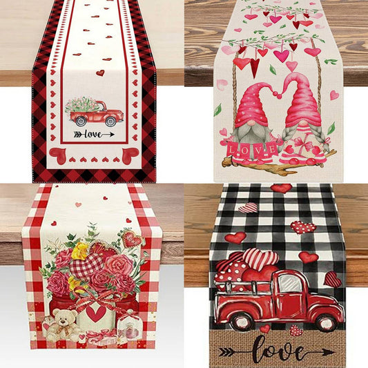 HOME VALENTINE'S DAY TABLE FLAGS AND TABLECLOTHS
