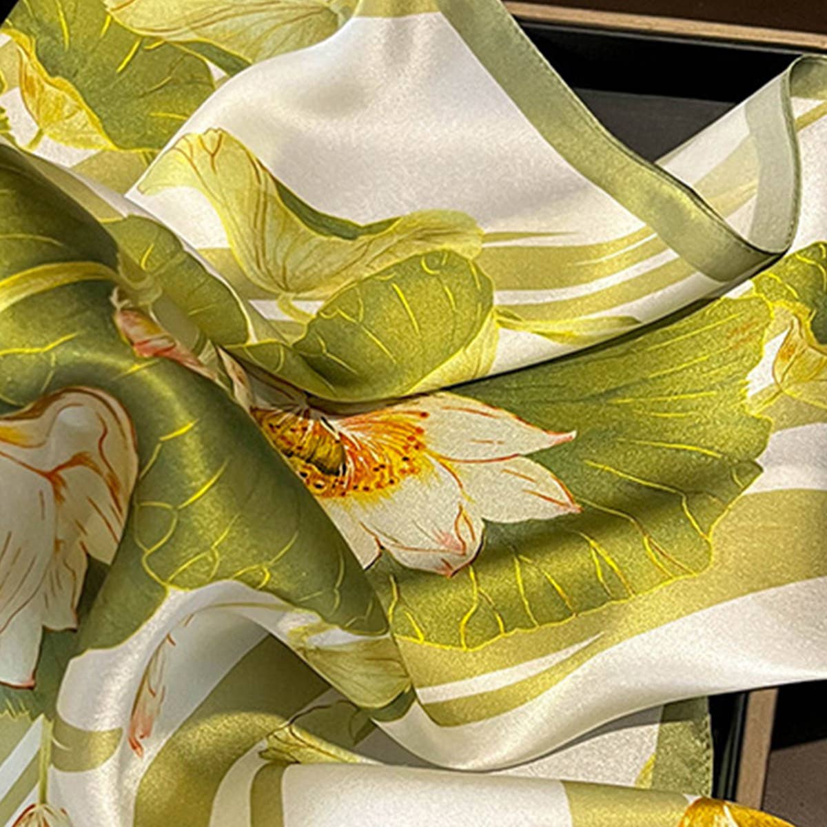 Silk Square Neck Scarf for Women ? 100% Mulberry