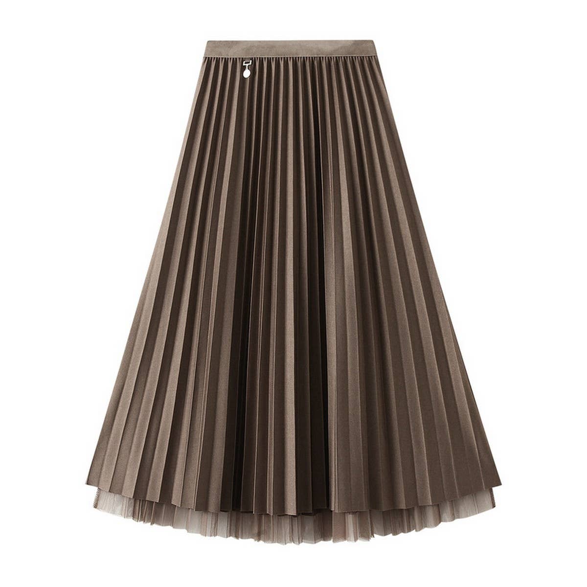 Reversible Pleated Tulle A-Line Midi Skirt