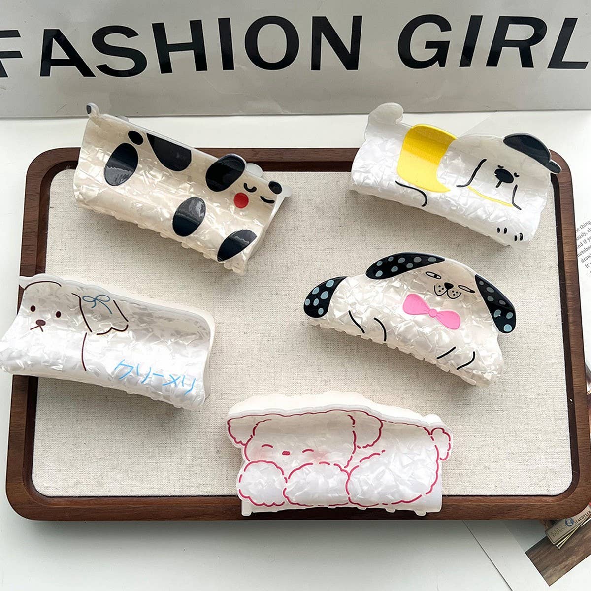 Cute Dinosaur & Pet Hair Claw, Acrylic Animal Clip