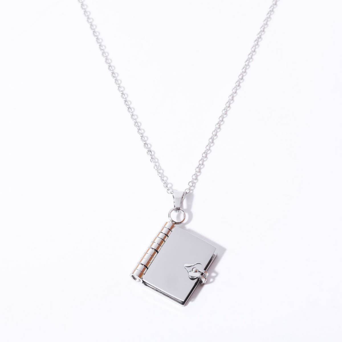 Couple Open and Close Book Pendant Necklace