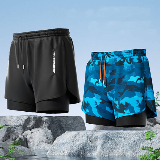 Men's Double-Lined Quick Dry Swim Shorts