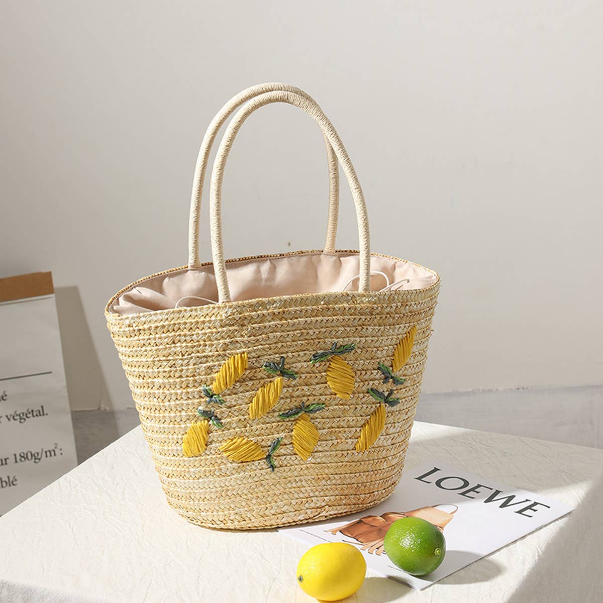 WOMEN EMBROIDERED BEACH WOVEN BAG_CWAB1877