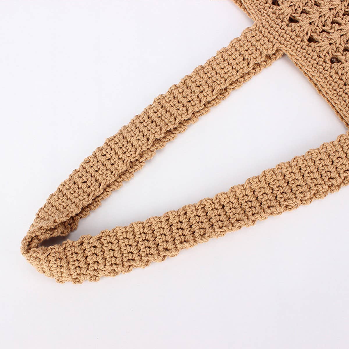 HOLLOW ONE-SHOULDER BAG BEACH BAGS TOTES WITH MESH_CWAB4664