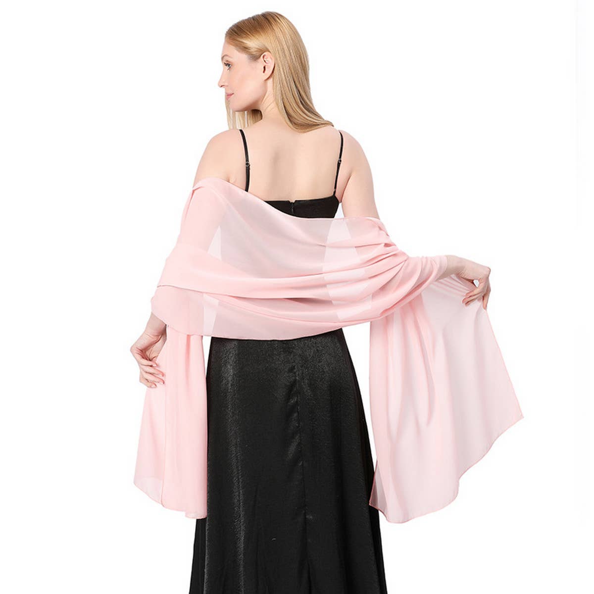 WOMEN SOLID COLOR EVENING SHAWL