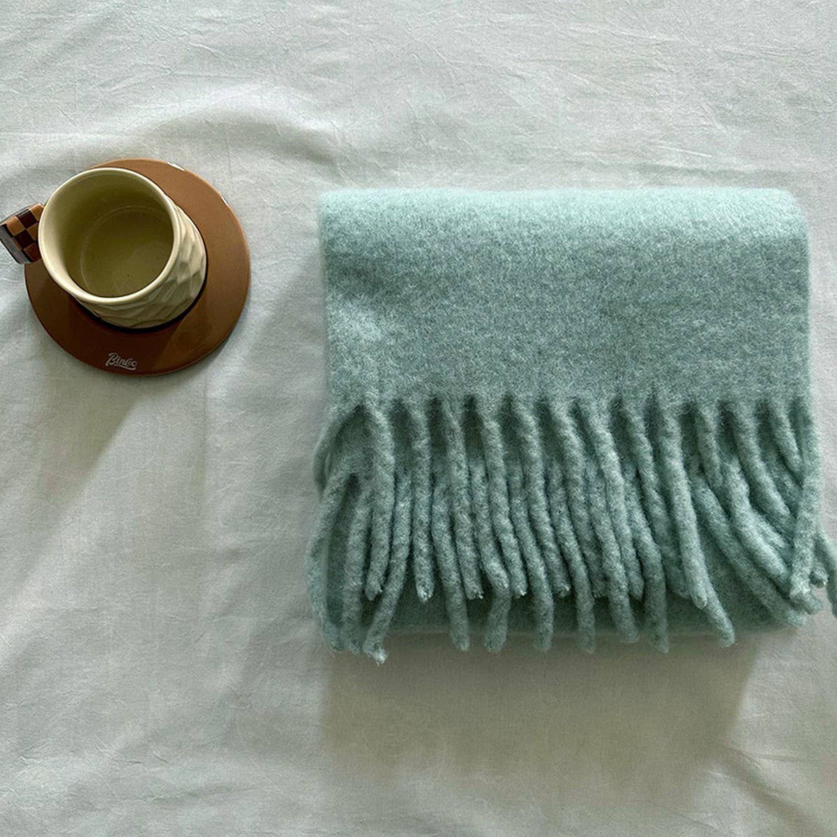 Soft Wool Spun Scarf ??Cozy Winter Neck Warmer_CWASC2317