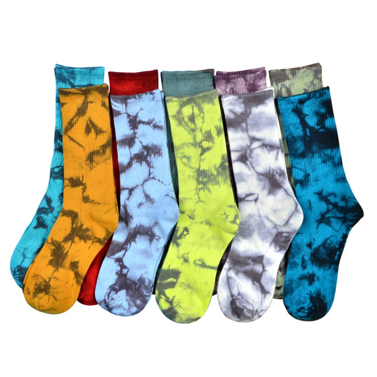 TIE-DYED STREET SKATEBOARD SOCKS