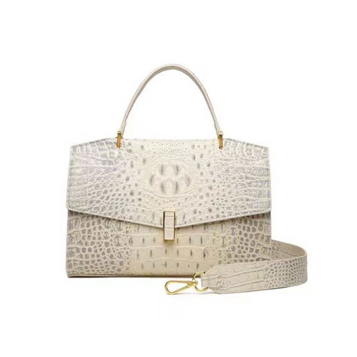 FASHION CASUAL CROCODILE BONE LADIES HANDBAG_CWAB3621