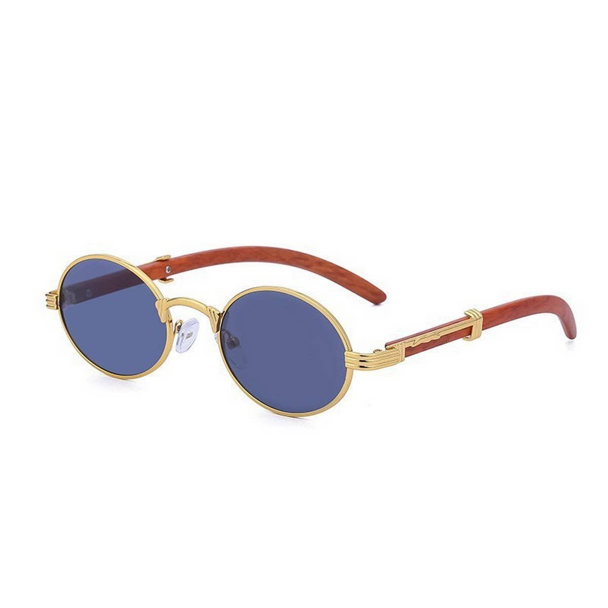 IMITATION WOOD SUNGLASSES ROUND FRAME SUNGLASSES