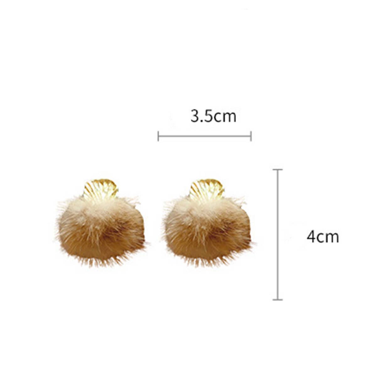 RETRO TEMPERAMENT FUR BALL CUTE EARRINGS