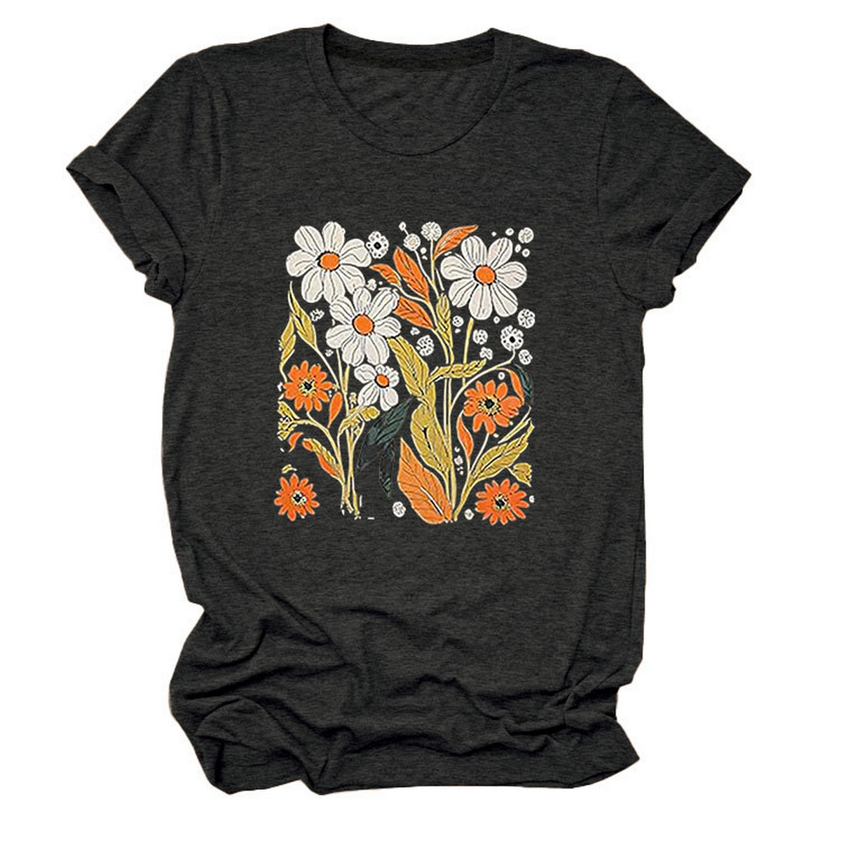 Women??¢s Summer Tee ??Floral Casual Round Neck_CWTTS1500